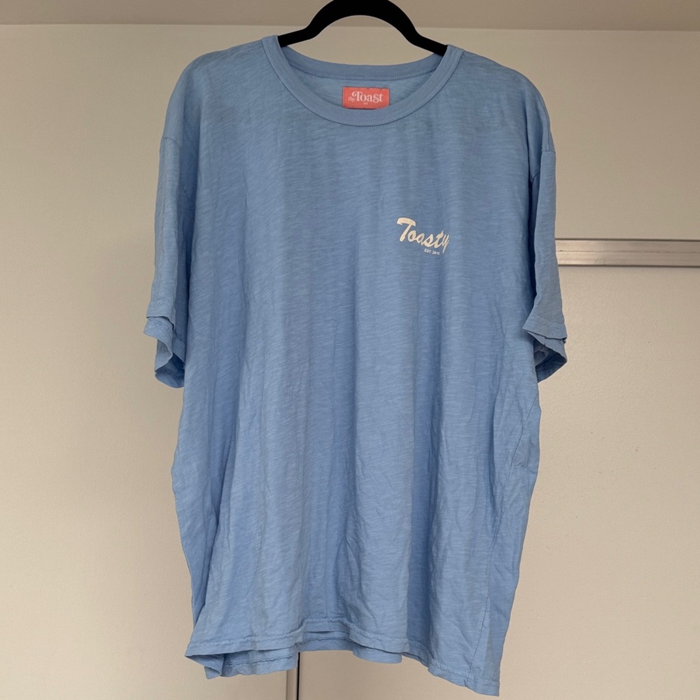 The Toast podcast Women's Light Blue Short Sleeve Crew Tee